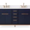 Chans Furniture TB-9888NB-V60 60 Inch Beatrice Bathroom Sink Vanity in Navy Blue