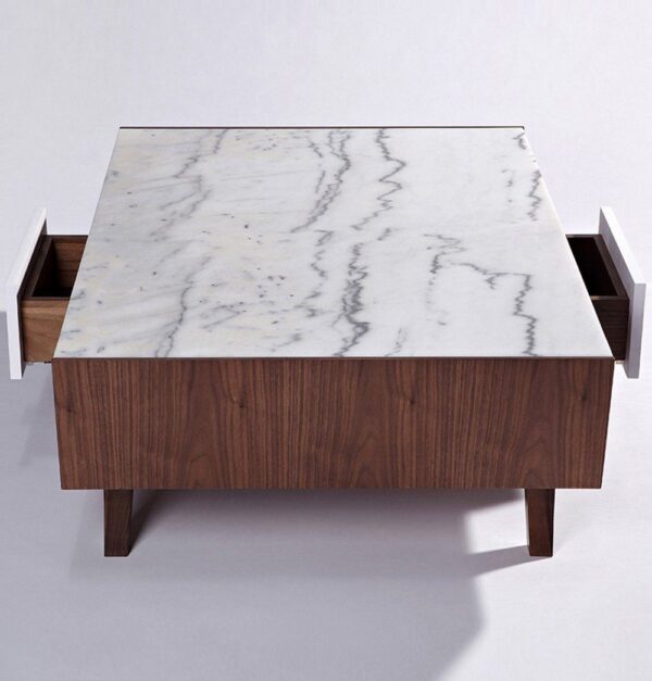 GFURN Vera Wood & Marble Coffee Table