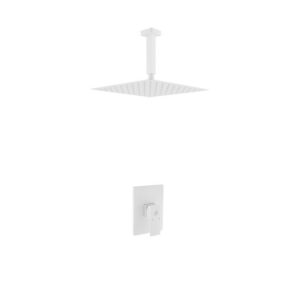 Kubebath KB CR3001V Aqua Piazza Shower Set with 12 Inch Ceiling Mount Square Rain Shower Head