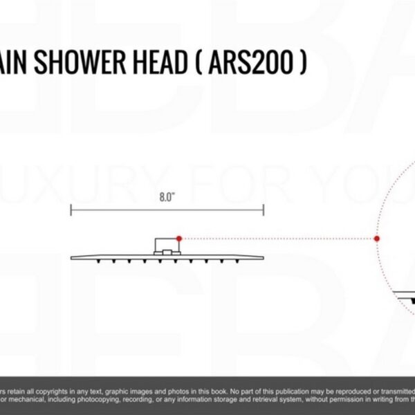 Kubebath KB WR2004JHH3V Aqua Piazza Brass Shower Set with 8 Inch Square Rain Shower, 4 Body Jets and Handheld