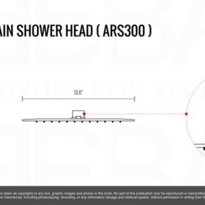 Kubebath KB WR3001V Aqua Piazza Shower Set with 12 Inch Square Rain Shower Head