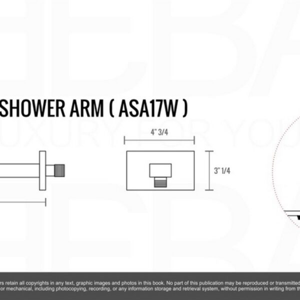 Kubebath KB WR3004J2V Aqua Piazza Shower Set with 12 Inch Square Rain Shower and 4 Body Jets