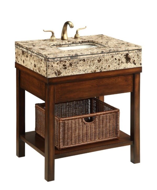 Chans Furniture Q404 Darren 29 Inch Brown Bathroom Vanity