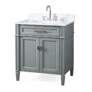 Chans Furniture ZK-1808-V30CK 30 Inch Tennant Brand Durand Modern Gray Bathroom Sink Vanity