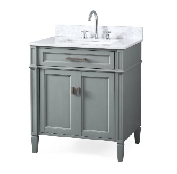 Chans Furniture ZK-1808-V30CK 30 Inch Tennant Brand Durand Modern Gray Bathroom Sink Vanity