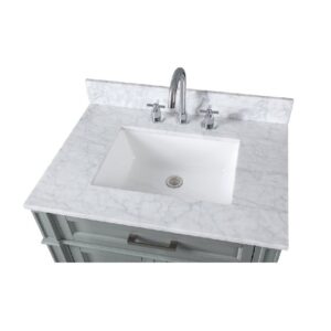 Chans Furniture ZK-1808-V30CK 30 Inch Tennant Brand Durand Modern Gray Bathroom Sink Vanity