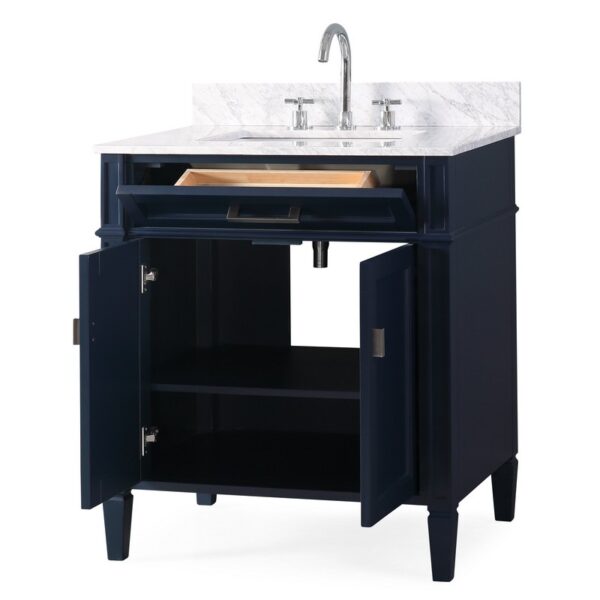 Chans Furniture ZK-1808-V30NB 30 Inch Tennant Brand Durand Navy Blue Bathroom Sink Vanity