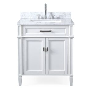 Chans Furniture ZK-1808-V30W 30 Inch Tennant Brand Durand Bathroom Vanity in White