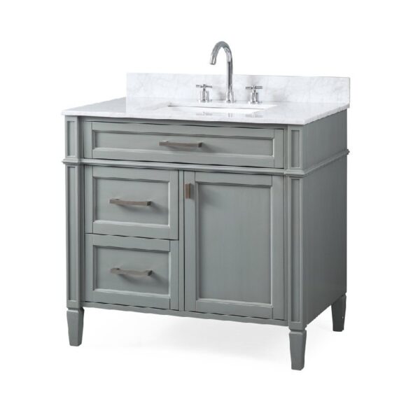 Chans Furniture ZK-1808-V36CK 30 Inch Tennant Brand Durand Bathroom Vanity in Grey