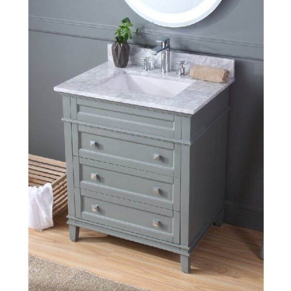 Chans Furniture ZK-1810-V30CK 30 Inch Tennant Brand Felix Bathroom Vanity in Grey