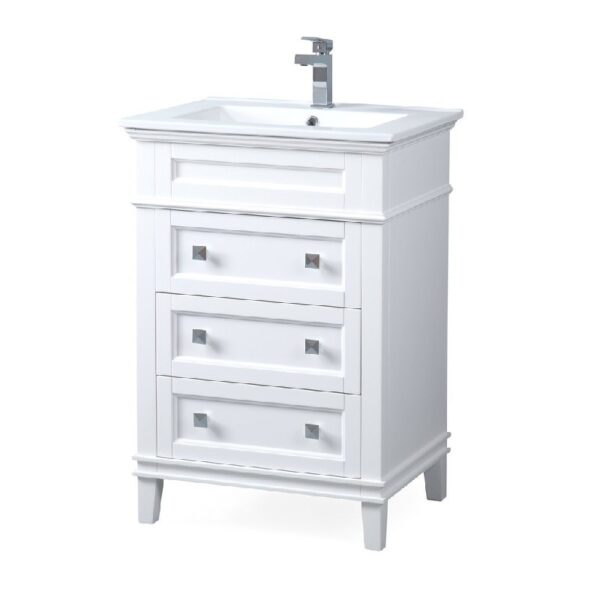 Chans Furniture ZK-1810-Z24W 24 Inch Tennant Brand Felix Bathroom Vanity in White