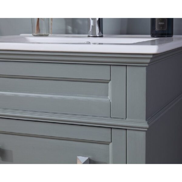 Chans Furniture ZK-1810-Z24CK 24 Inch Tennant Brand Felix Bathroom Vanity in Grey