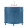 Chans Furniture ZK-47522TB Thomasville 24 Inch Bathroom Corner Vanity - Teal Blue