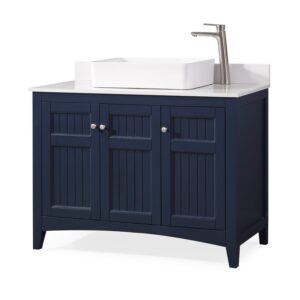 Chans Furniture GD-77333NB 42 Inches Benton Collection Thomasville Casual Style Vessel Sink Bathroom Vanity