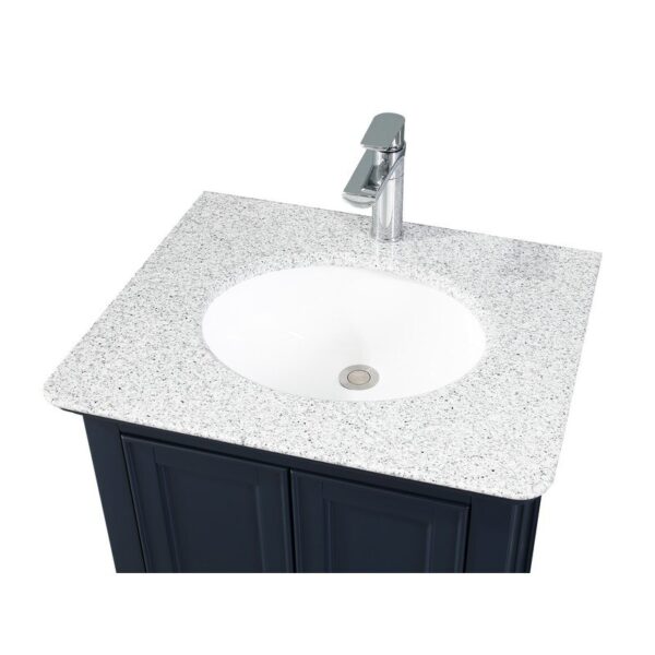 Chans Furniture ZK-9805NB 25 Inch Tennant Brand Gillian Powder Room Bathroom Sink Vanity in Navy Blue