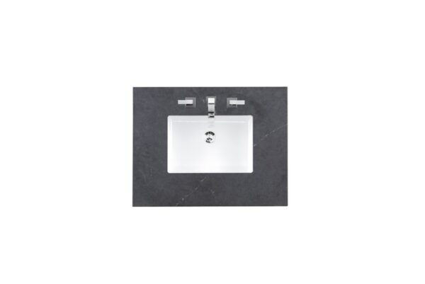 James Martin 050-S30-CSP-SNK 30 Inch Single Charcoal Soapstone Quartz Top with Sink, 3 cm