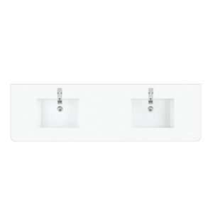 James Martin 060-S72RC-SNK 72 Inch Rectangular Single Hole Porcelain Undermount Bathroom Sink