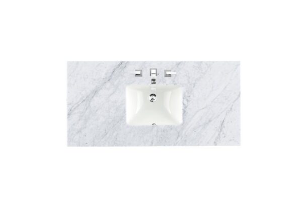 James Martin 090-S48-CAR-SNK 48 Inch Single Sink Carrara White Top with Sink, 3 cm