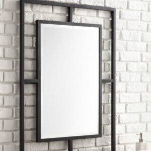 James Martin 105-M30-MBK Boston 30 Inch Rectangular Mirror in Matte Black