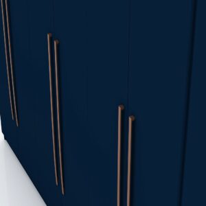 Manhattan Comfort Gramercy Modern Freestanding Wardrobe Armoire Closet in Tatiana Midnight Blue