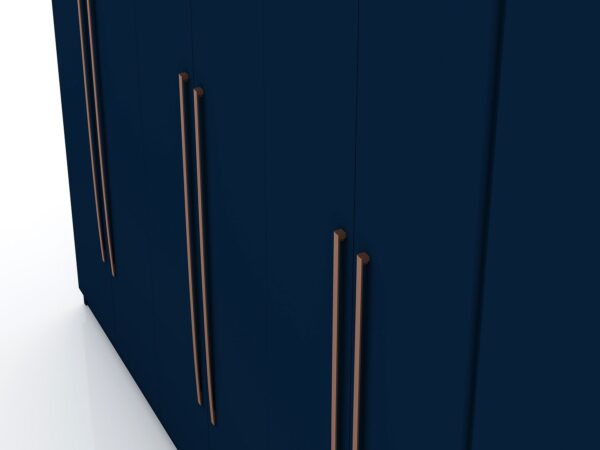 Manhattan Comfort Gramercy Modern Freestanding Wardrobe Armoire Closet in Tatiana Midnight Blue