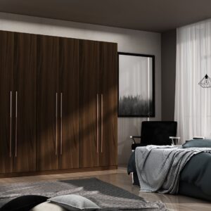 Manhattan Comfort Gramercy Modern Freestanding Wardrobe Armoire Closet in Brown