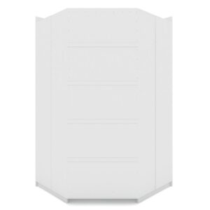 Manhattan Comfort Mulberry 2.0 Modern Corner Wardrobe Closet with 2 Hanging Rods in White