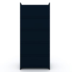 Manhattan Comfort Mulberry 2.0 Modern 3 Sectional Wardrobe Closet with 6 Drawers - Set of 3 in Tatiana Midnight Blue