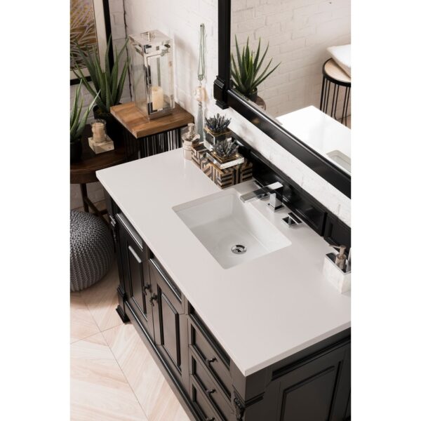 James Martin 147-114-52-3WZ Brookfield 48 Inch Single Vanity with 3cm White Zeus Quartz Top