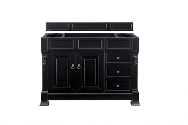 James Martin 147-114-5236-3AF Brookfield 48 Inch Antique Black Single Vanity with Drawers with 3 cm Arctic Fall Solid Surface Top