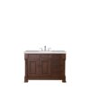 James Martin 147-114-5286-3ESR Brookfield 48 Inch Warm Cherry Single Vanity with 3 CM Eternal Serena Quartz Top