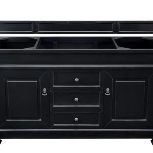 James Martin 147-114-5331-3GEX Brookfield 60 Inch Antique Black Single Vanity with 3 cm Grey Expo Quartz Top with Sink