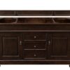 James Martin 147-114-5361-3CSP Brookfield 60 Inch Burnished Mahogany Single Vanity with 3 cm Charcoal Soapstone Quartz Top with Sink