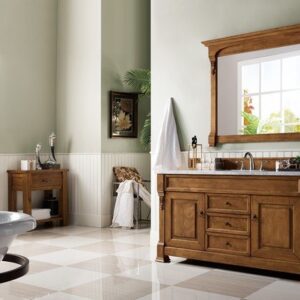 James Martin 147-114-5371-3CAR Brookfield 60 Inch Country Oak Single Vanity with 3 cm Carrara Marble Top