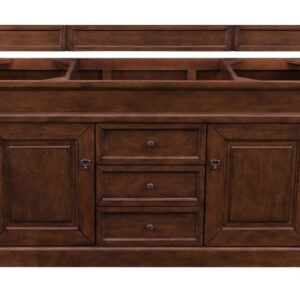 James Martin 147-114-5381-3CSP Brookfield 60 Inch Warm Cherry Single Vanity with 3 cm Charcoal Soapstone Quartz Top with Sink