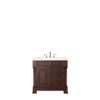 James Martin 147-114-5586-3EMR Brookfield 36 Inch Warm Cherry Single Vanity with 3 CM Eternal Marfil Quartz Top