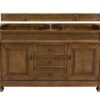 James Martin 147-114-5671-3GEX Brookfield 60 Inch Country Oak Double Vanity with 3 cm Grey Expo Quartz Top with Sink