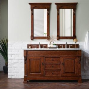 James Martin 147-114-5681 Brookfield 60 Inch Warm Cherry Double Vanity