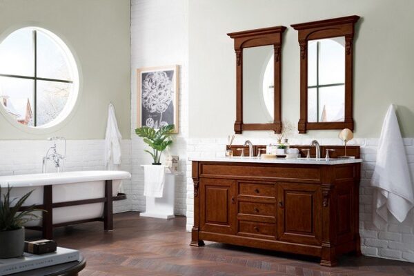 James Martin 147-114-5681 Brookfield 60 Inch Warm Cherry Double Vanity