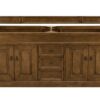 James Martin 147-114-5771-3GEX Brookfield 72 Inch Country Oak Double Vanity with 3 cm Grey Expo Quartz Top with Sink