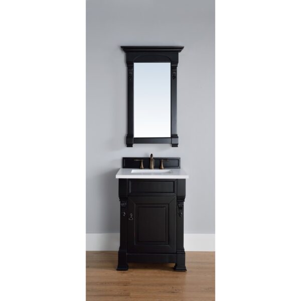 James Martin 147-114-V26-3WZ Brookfield 26 Inch Single Vanity with 3cm White Zeus Quartz Top