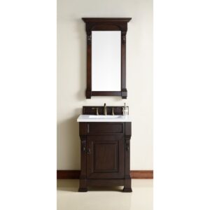 James Martin 147-114-V26-3WZ Brookfield 26 Inch Single Vanity with 3cm White Zeus Quartz Top