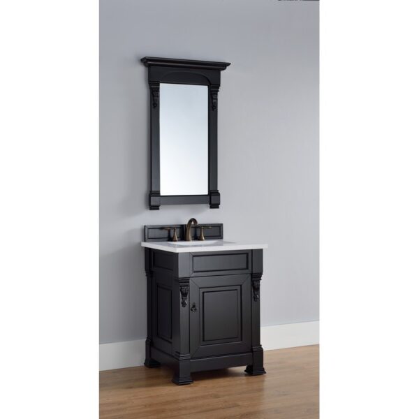 James Martin 147-114-V26-3WZ Brookfield 26 Inch Single Vanity with 3cm White Zeus Quartz Top