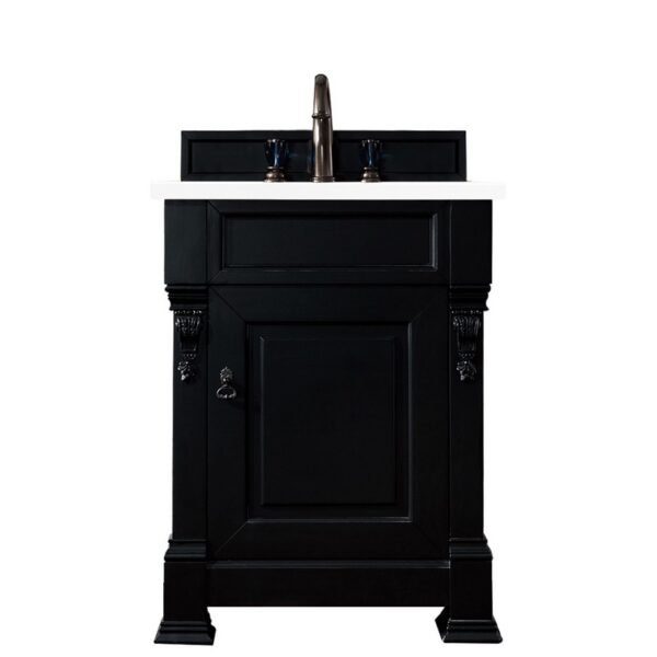 James Martin 147-114-V26-3WZ Brookfield 26 Inch Single Vanity with 3cm White Zeus Quartz Top