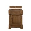 James Martin 147-114-V26-COK-3CSP Brookfield 26 Inch Country Oak Single Vanity with 3 cm Charcoal Soapstone Quartz Top with Sink