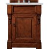 James Martin 147-114-V26-WCH-3ENC Brookfield 26 Inch Single Vanity Cabinet with Ethereal Noctis Quartz Top - Warm Cherry