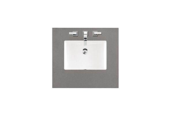 James Martin 147-114-V26-WCH-3GEX Brookfield 26 Inch Warm Cherry Single Vanity with 3 cm Grey Expo Quartz Top with Sink