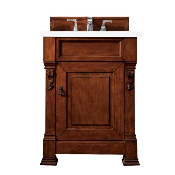 James Martin 147-114-V26-3WZ Brookfield 26 Inch Single Vanity with 3cm White Zeus Quartz Top