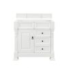 James Martin 147-V36-BW Brookfield 36 Inch Bright White Single Vanity with Drawers