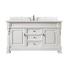 James Martin 147-V60S-BW-3ENC Brookfield 60 Inch Single Vanity Cabinet with Ethereal Noctis Quartz Top - Bright White